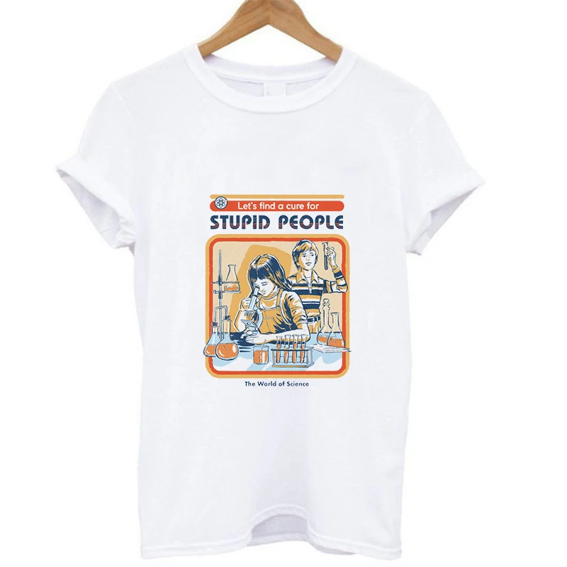 Тупой человек футболка с принтом женское платье О образным декольте Топы