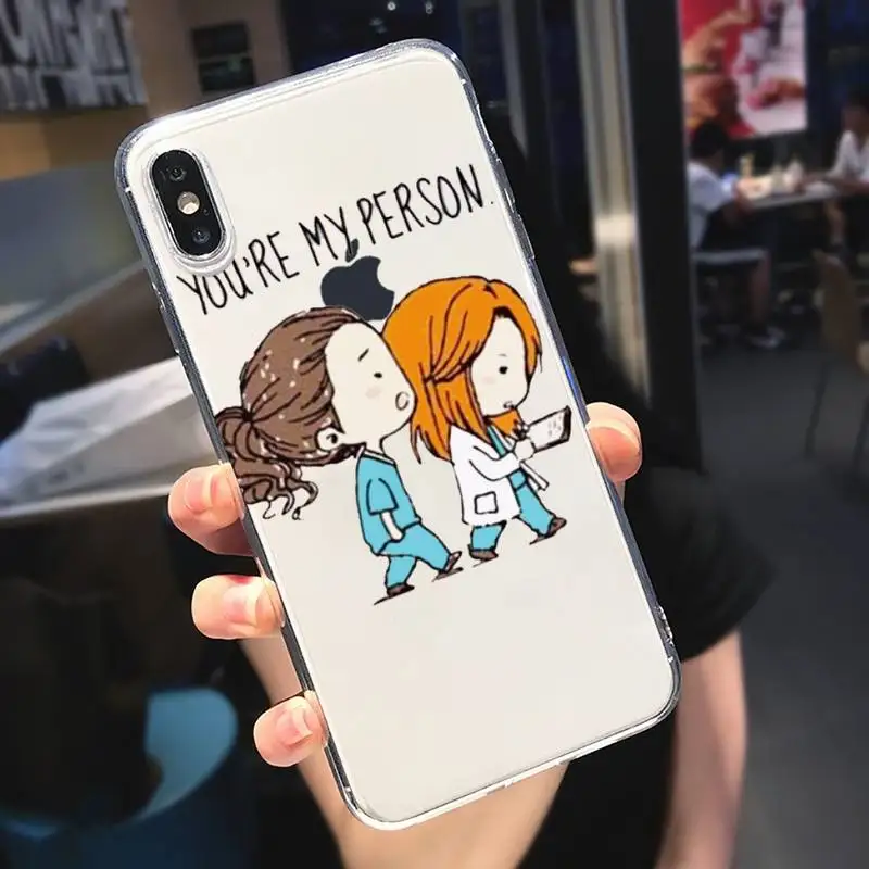 

Greys Anatomy You're My Person Phone Case Transparent soft For iphone 5 6 7 8 11 12 s c se plus mini x xs xr pro max