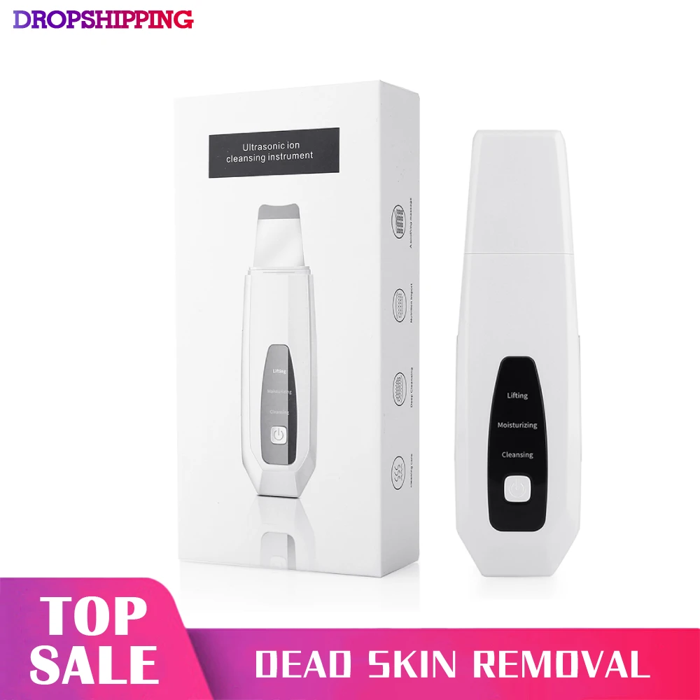 USB Ultrasonic Blackhead Remover Ion Deep Cleaning Skin Beauty Scrubber Peeling Shovel Facial Pore Cleaner Face Lifting | Красота и