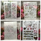 4 шт. A4 29 см Мандала ключ Perris в форме цветка пчела DIY наслоения Трафареты настенная живопись раскраска для скрапбукинга тиснильный альбом декоративный шаблон