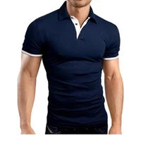2021 brand summer new mens t shirt lapel casual short sleeved stitching t shirt for male solid color pullover tops t shirt