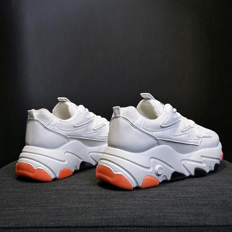 

Women Chunky Sneakers Platform 5cm Thick Sole Ladies Casual Vulcanize Shoes Web Celebrity Dad female fashion Sneakers Designer