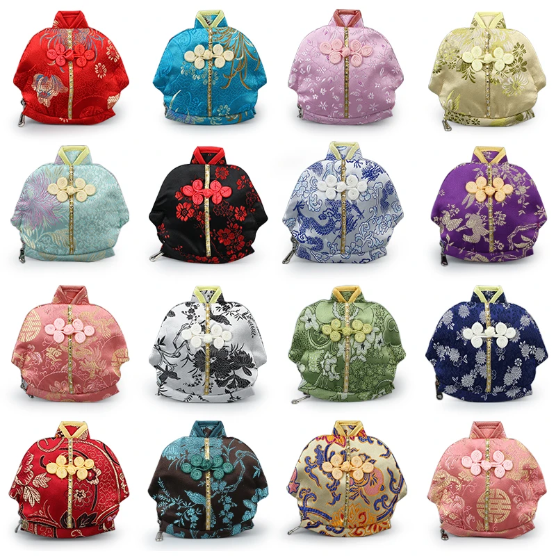 Маленькая шелковая сумочка в форме китайской одежды 13 х12 см | Украшения и