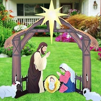 outdoor nativity scene christmas decoration plastic water resistant nativity figurine set for courtyard garden home ornament
