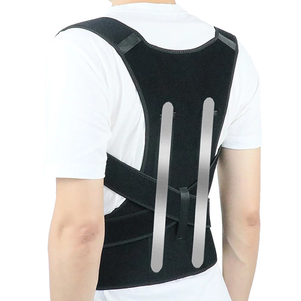 

Adjustable Double Pull Steel Orthopedic Correcting Kyphosis Posture Corrector Brace Shoulder Upper Back Scoliosis Support Belt