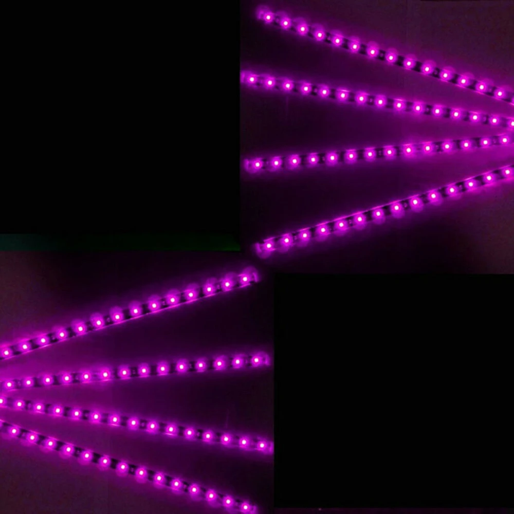 

8pcs 12V 15 LED Car Vehicle Motor Flexible Waterproof Strip Light SMD Purple 300*8mm Car Flexible Strip Lights