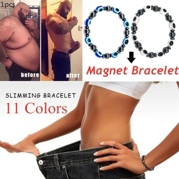 

New Magnetic Bracelet Hematite Bangles Healing Beads Stretch Bracelets for Lose Weight Female Male