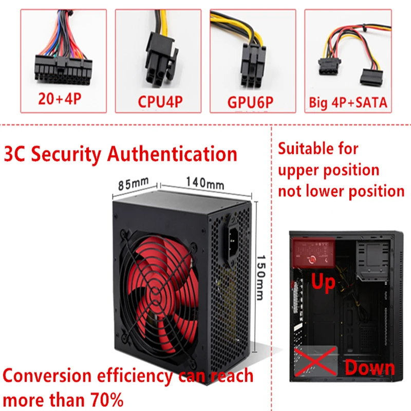 

New Original PC PSU For TZ Brand Rated 300W Peak 400W Power Supply TZ400W
