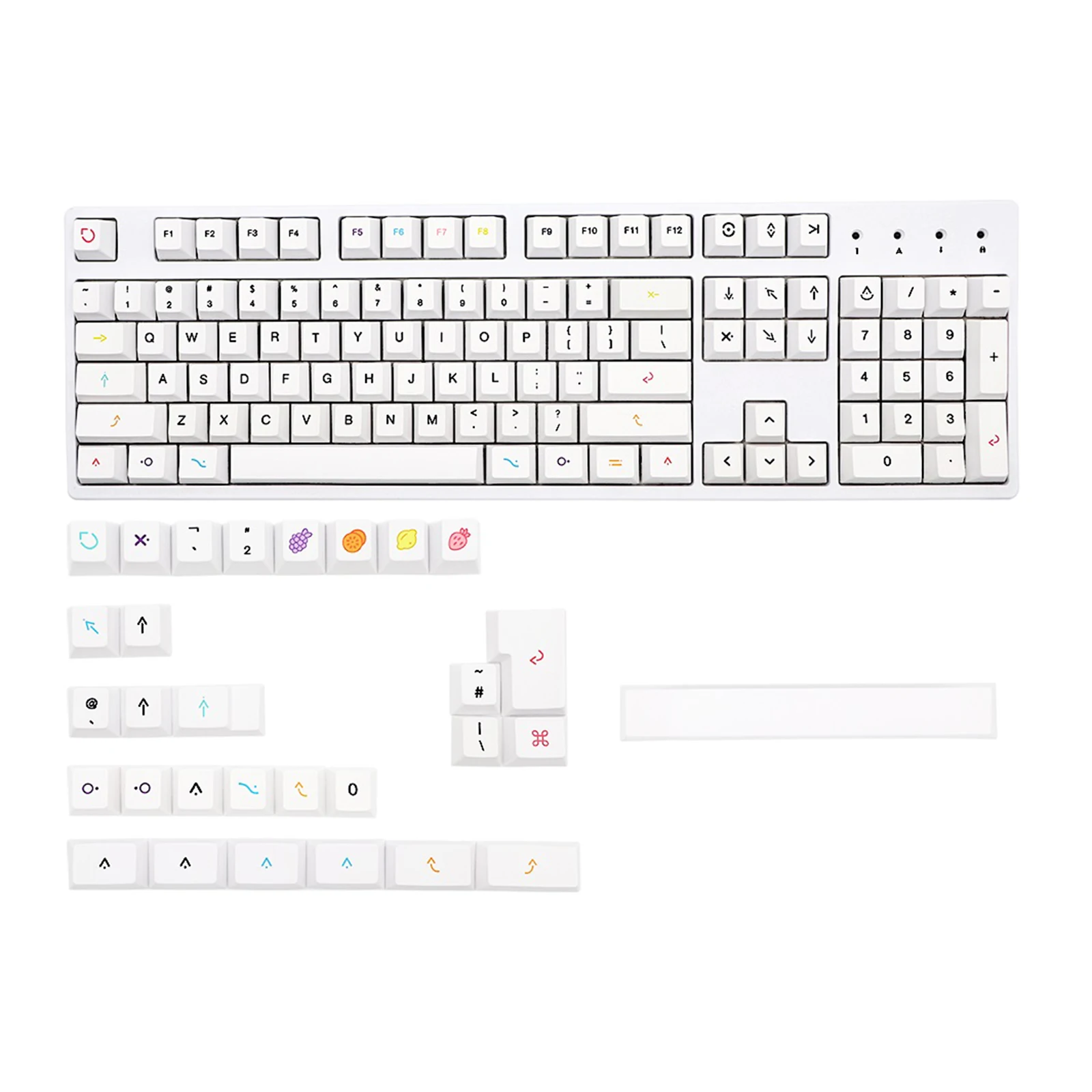 

PBT 134 Keys Dye Sublimation XDA Profile Keycaps Set for Cherry MX