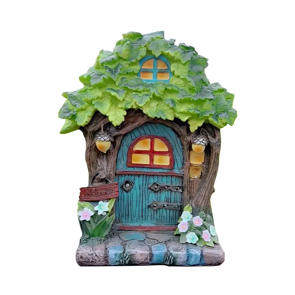 

Сказочная дверь двор художественный Декор садовое украшение сказочная дверь для сада деревьев сказочная дверь садовый декор смола эльф до...