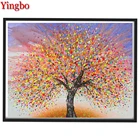 Алмазная живопись, цветное дерево, пейзаж 5D, сделай сам, вышивка крестиком, мозаика, алмазная вышивка, инкрустированная, подарок, дизайн украшения