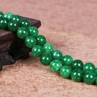high quality natural green chalcedony stone 46810121416mm round necklace bracelet jewelry loose beads 38cm wk151