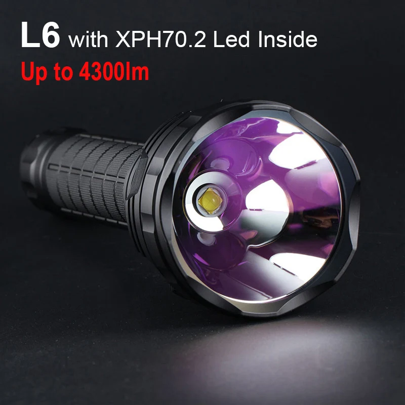 

Most Powerful LED Flashlight Convoy L6 with Cree XHP70.2 Linterna LED Torch Lanterna 26650 Work Light Hunting Camping Latarka
