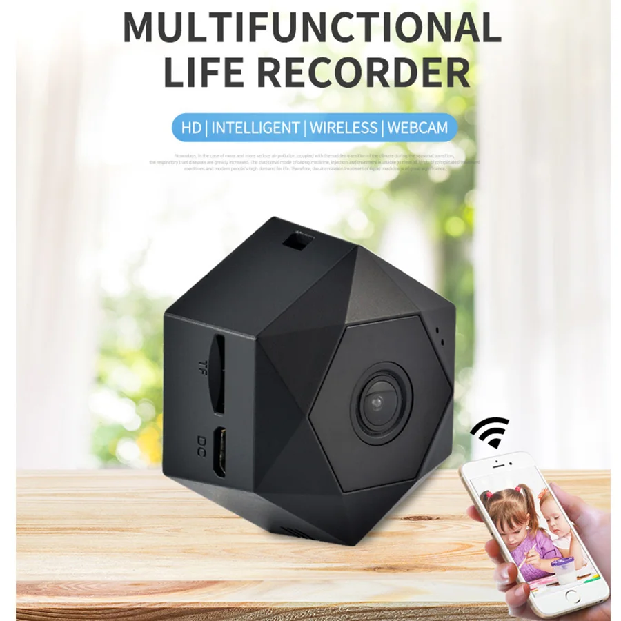 1080p широкоугольная ip камера беспроводная мини Wi Fi ночного видения 2 МП умная