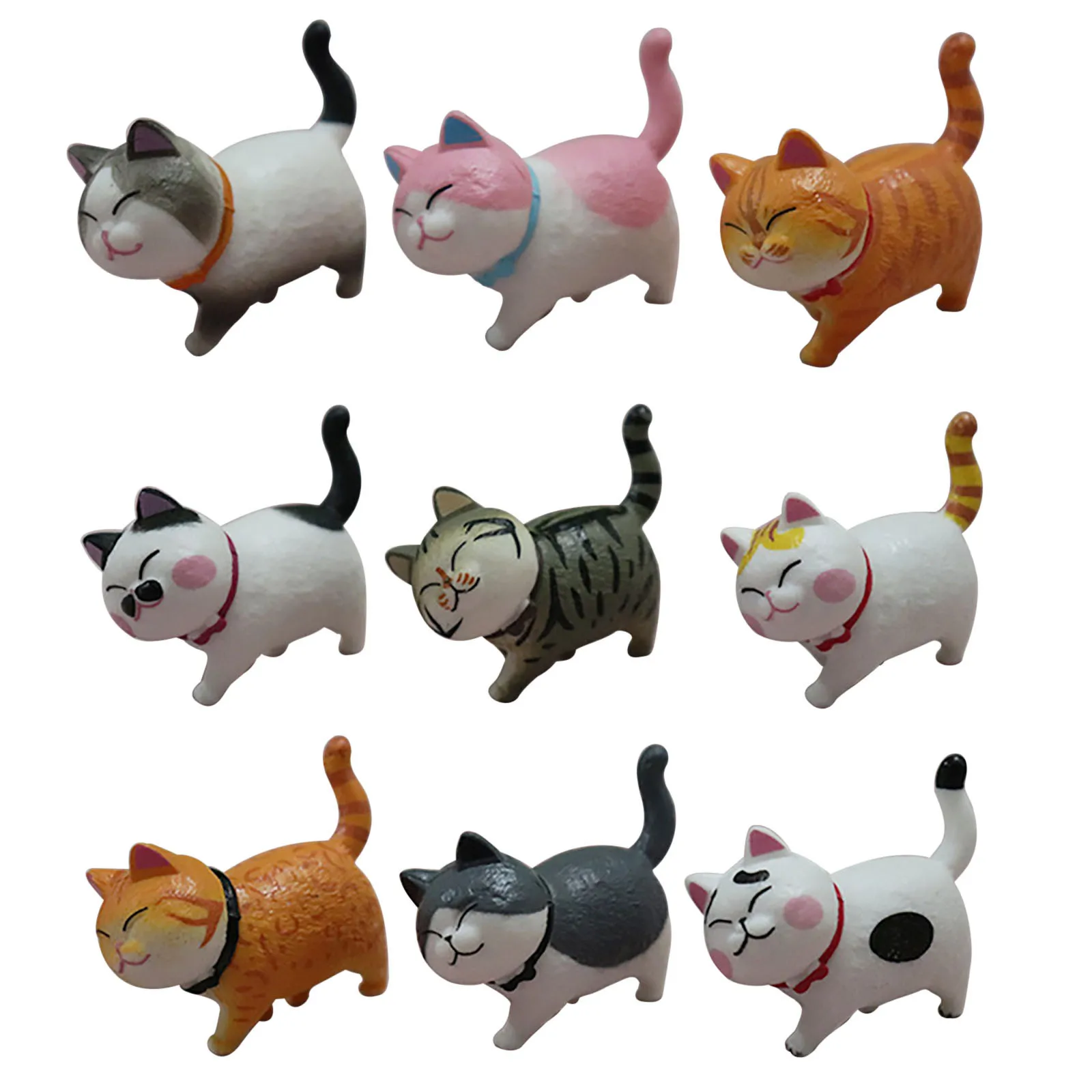 9 шт. фигурки кошек имитация котят подвесные украшения для салона автомобиля