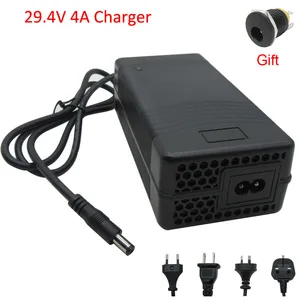 24v 4a 5a lithium electric bike bicycle scooter charger output 29 4v li ion charger dc port for 24 v 7s ebike battery with fan free global shipping