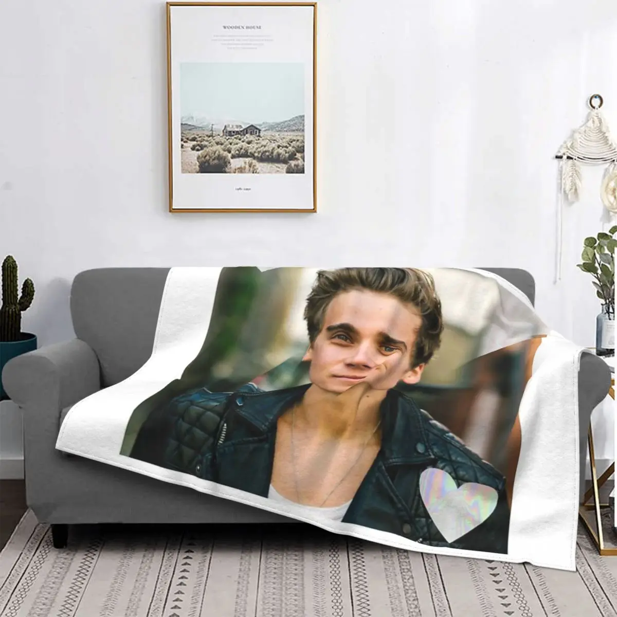 

Joe Sugg-Manta Trippy con forma de corazón, para cama colcha, manta a cuadros para bebé, manta de Picnic, funda para niños