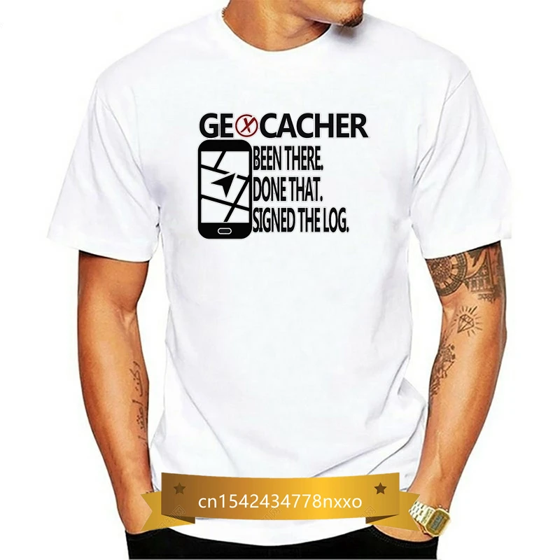 

Men's geocachers t shirt Design tee shirt O-Neck Trend Crazy Building Summer Style Vintage shirt