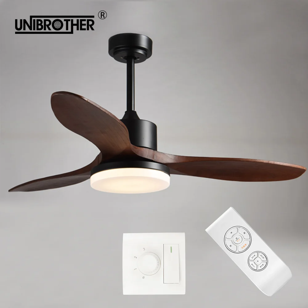 потолочный вентилятор ретро 48 дюймов потолочные вентиляторы деревянный дистанционное управление молчание