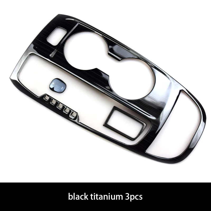 black titanuinm 3pcs Внутренняя модификация Специальная нержавеющая сталь центральный контроль переключения передач для Chevrolet Equinox - Цвет: black titanuinm 3pcs