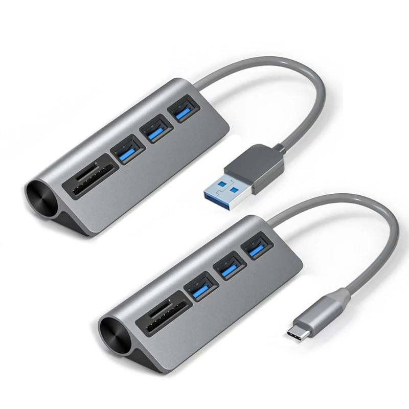 

USB3.0 Splitter Hub Compatible with All-in-one Docking Station SD/TF Card Reader Type C/USB3.0 Splitter