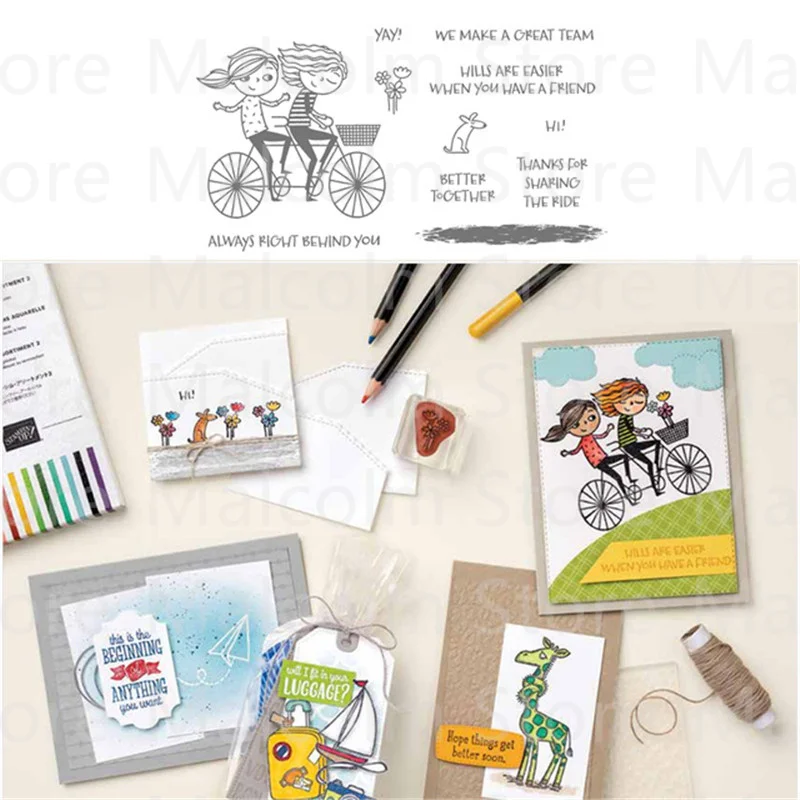 

Right Behind You Metal Cutting Dies and Clear Stamps Set For DIY Scrapbooking Card Album Photo Making DIY Crafts 2021 New