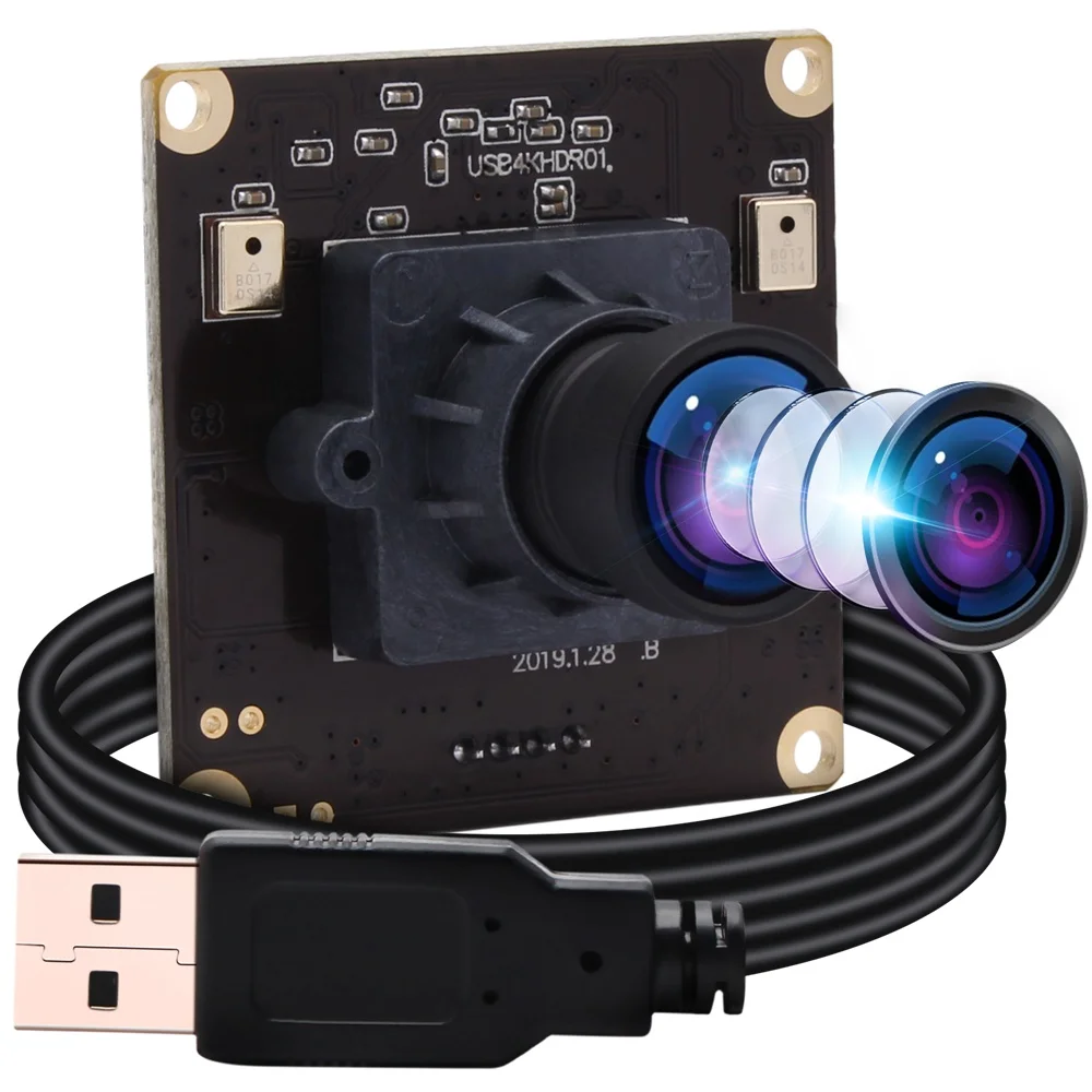 USB веб-камера ELP без искажений 4K x 2K 30fps UVC Бесплатный драйвер HD IMX317 цветной CMOS