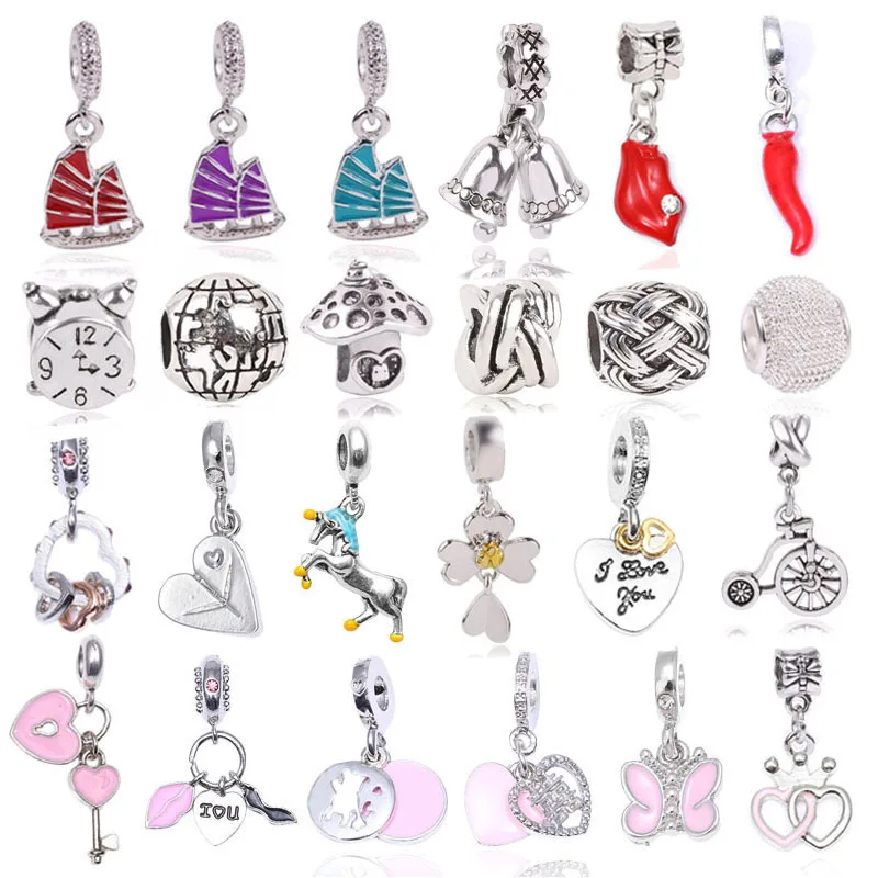 Boosbiy 2 шт серебряные часы с покрытием Earth Sailboat Charms Beads Fit брендовые браслеты