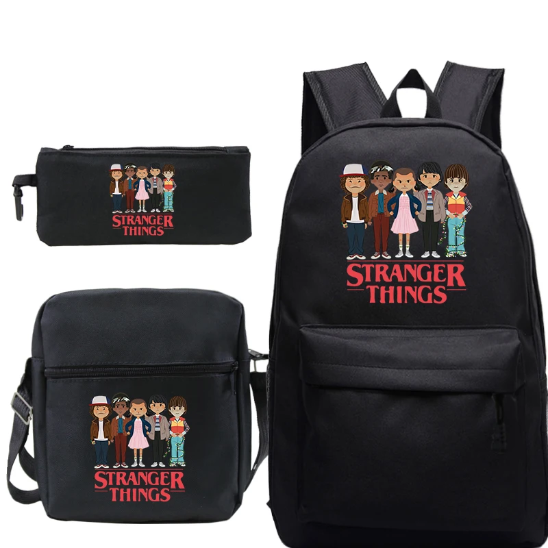 

3pcs/Set Stranger Things Backpack for Girls Boys Back to School Bag Combination Backpacks Children Pencil Case BookBags