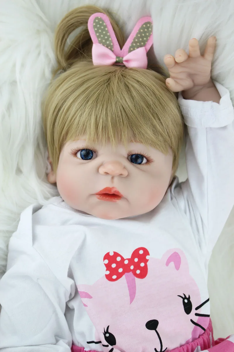 Полностью силиконовая кукла реборн BZDOLL 55 см игрушки для новорожденных принцесс