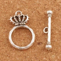 crown bracelet toggle clasps diy 100sets zinc alloy jewelry making l864 15 3x23 7mm