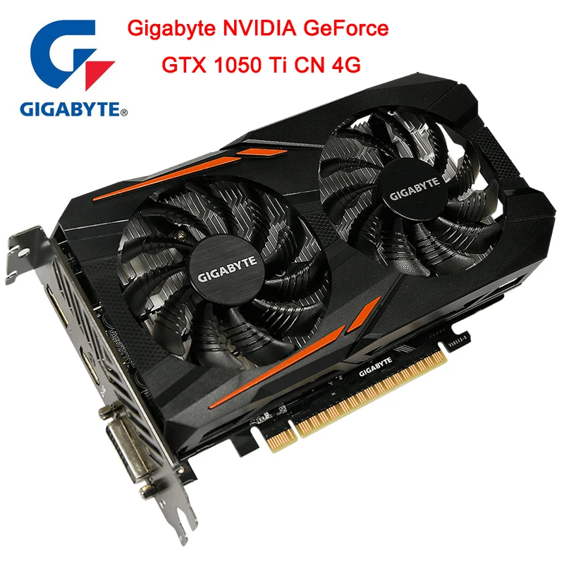 Gigabyte NVIDIA GeForce GTX 1050 Ti CN 4G встроенная видеокарта с 4 ГБ GDDR5 128 бит памяти поддержка до
