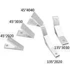 4 шт., 2020303040404545606080809090306040804590, угол 45135 градусов, Угловое соединение для алюминиевой опорной направляющей
