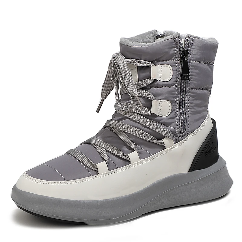 

Зимние ботинки, новинка 2021, женские водонепроницаемые ботинки, женские теплые ботинки, мотоциклетные ботинки с круглым носком, модные дизай...