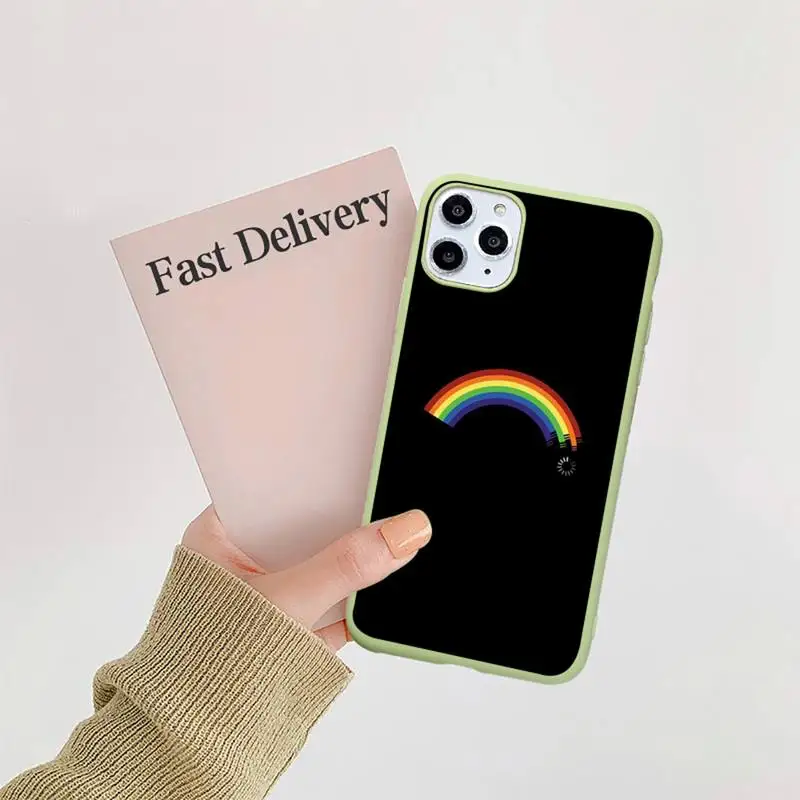 

Rainbow art color painting Phone Case Candy Color for iPhone 11 12 mini pro XS MAX 8 7 6 6S Plus X 5S SE 2020 XR