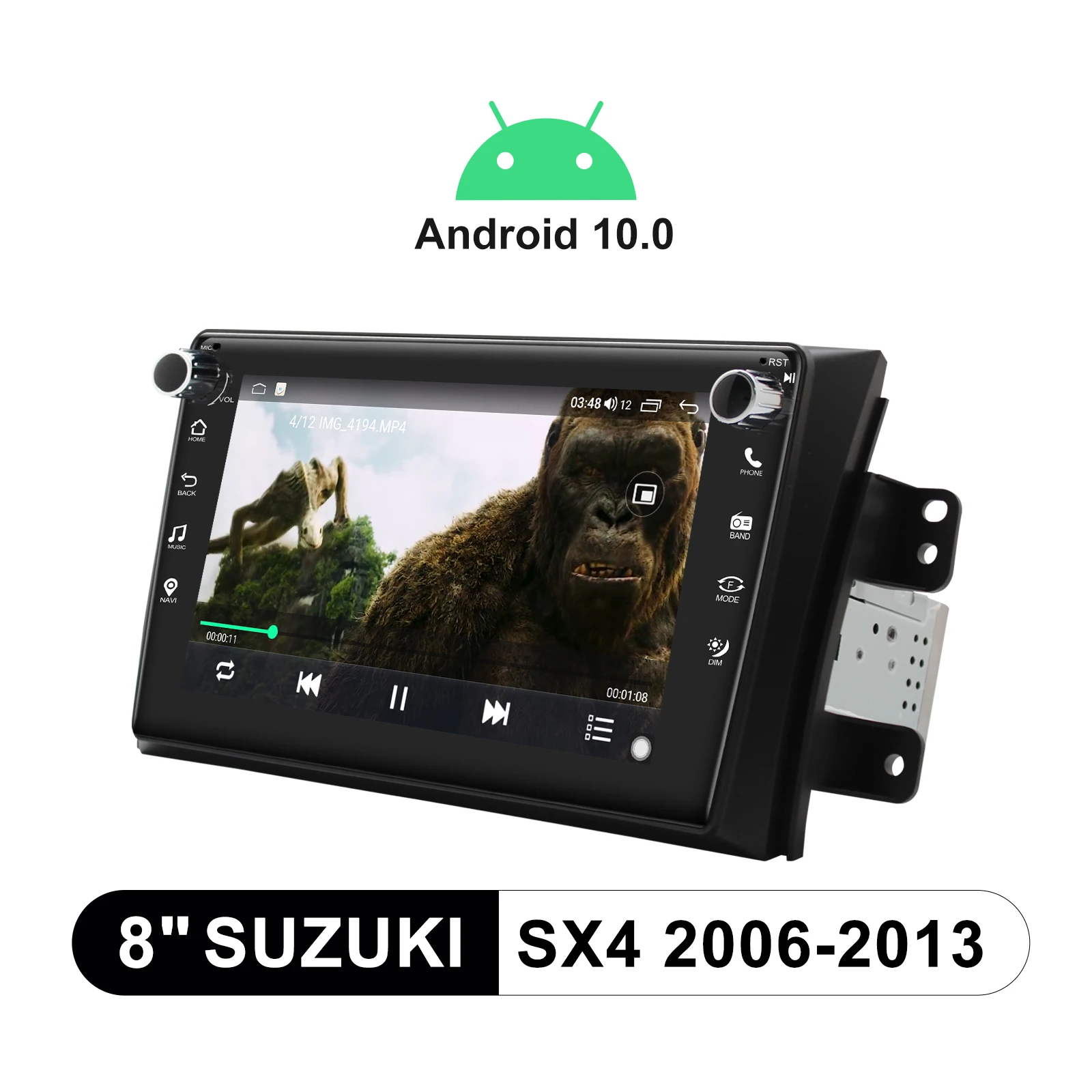 Lecteur multimédia pour Suzuki SX4 1280 – 720, 8 pouces, IPS, système Android 10.0, Bluetooth 5.1, GPS, caméra de sauvegarde, 2006x2013 p
