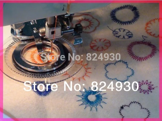 Fancy Flower Stitch Round Stitch Presser Foot for Brother Singer Janome Pfaff Viking Sewing Machine - Model 3700L image 3