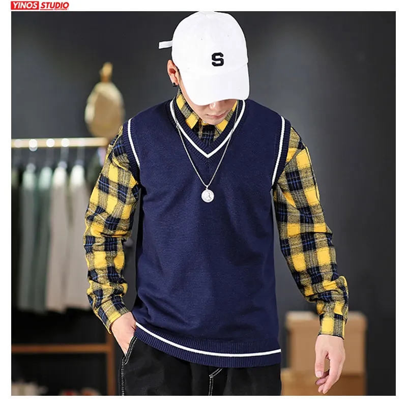 Прямая поставка мужская Японская уличная одежда повседневные топы 2020 Осенний