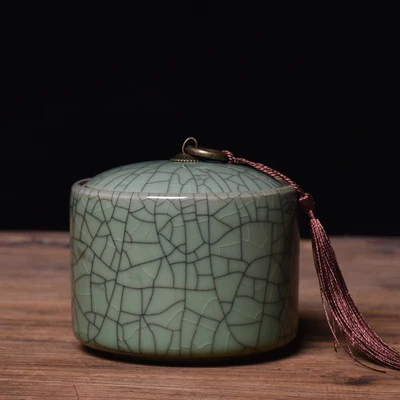 Chinese Style 340ml Ceramic Tea Caddy Storage Bottles Mini Portable Puɾr Sealed Cans Tanks Travel Leaf Box | Дом и сад