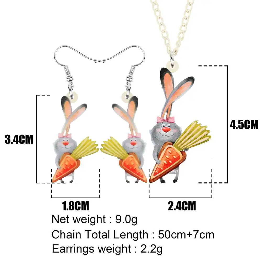 Набор ювелирных украшений WEVENI для женщин и девочек акриловый с изображением