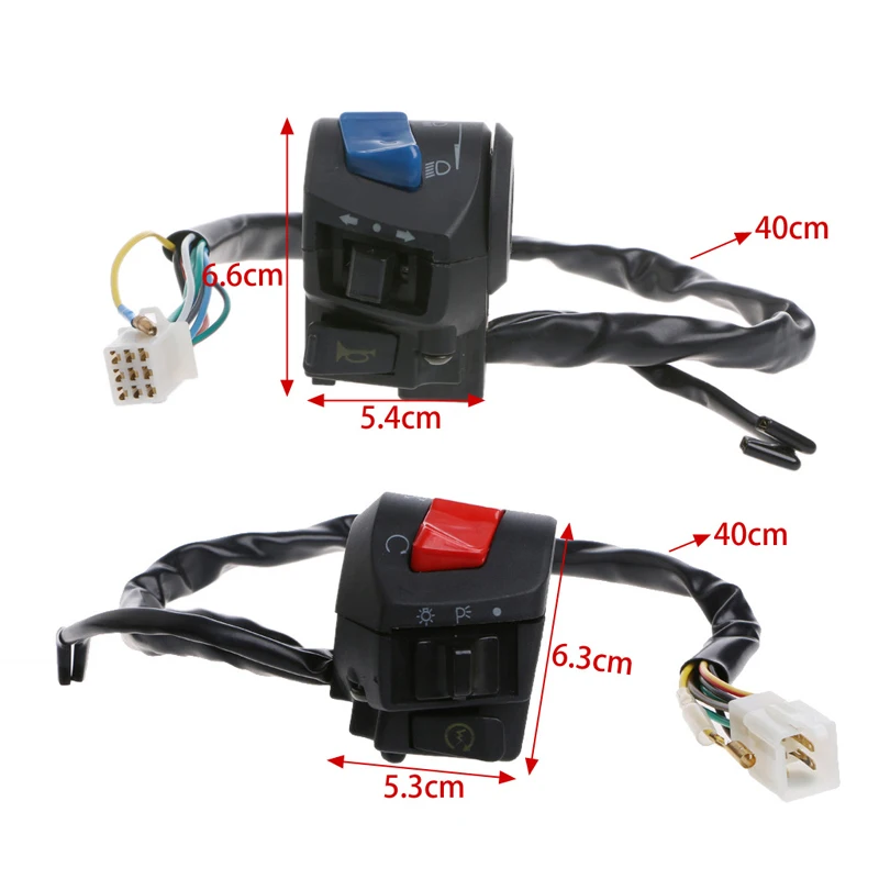 

2x Motorcycle 22mm Handlebar Horn Turn Signal Headlight Electrical Start Switch
