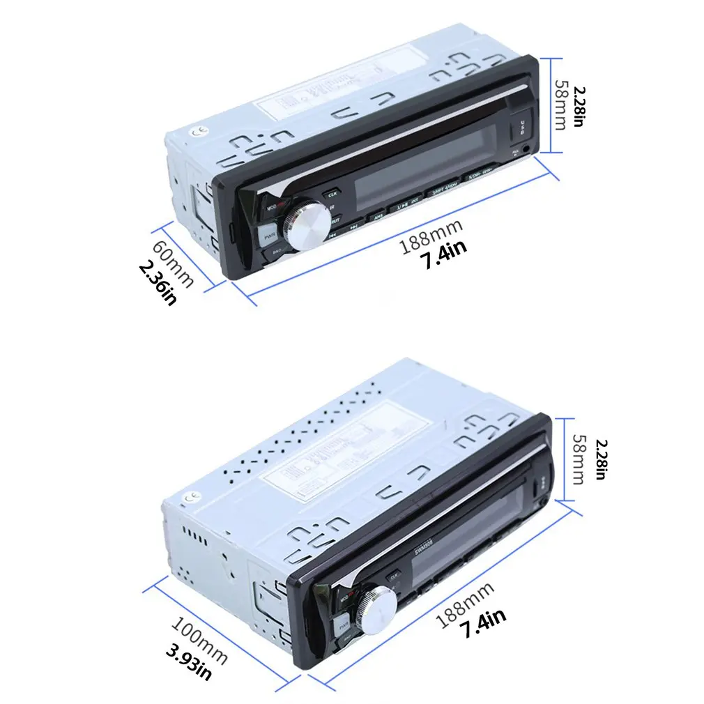 

12v Colorful Wireless Radio Mp3 Car Player For Swm-508 Hands Free Fm Card U Disk Machine Car Central Control Modified Audio