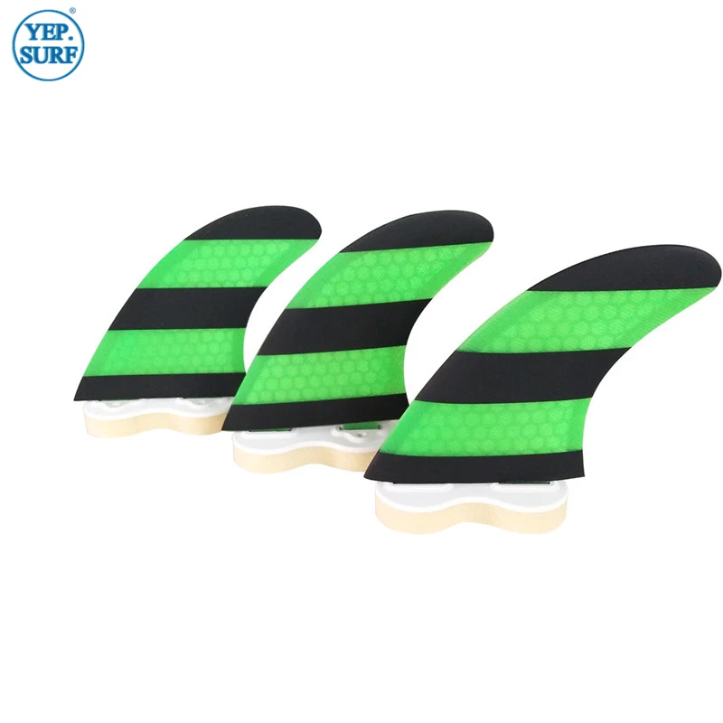 Surfboard Fin Double Tabs L Fins Green and Black Honeycomb Fiberglass in Surfing | Спорт и развлечения