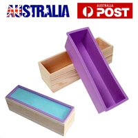 rectangle silicone soap mold wood box diy tool toast loaf cutter cake mold handmade pizza bread cream soap making supplies