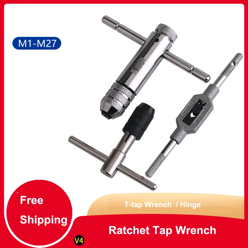 

Ratchet Tap Wrench / T-tap Wrench / Reinforced Forward and Reverse Wrench Extended Hinge Wrench (M1-M20)