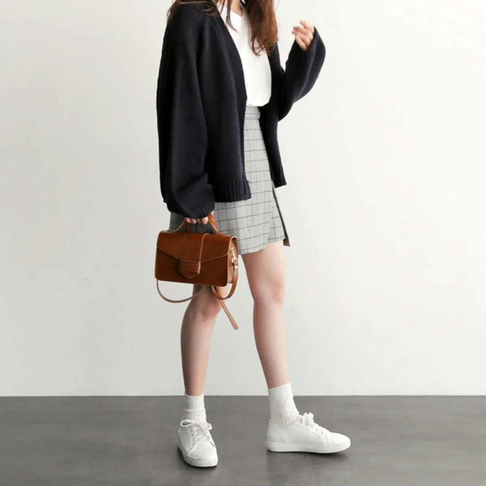 

Women Winter Warm Casual Loose Solid Color Short Knit Cardigan Sweater Coat