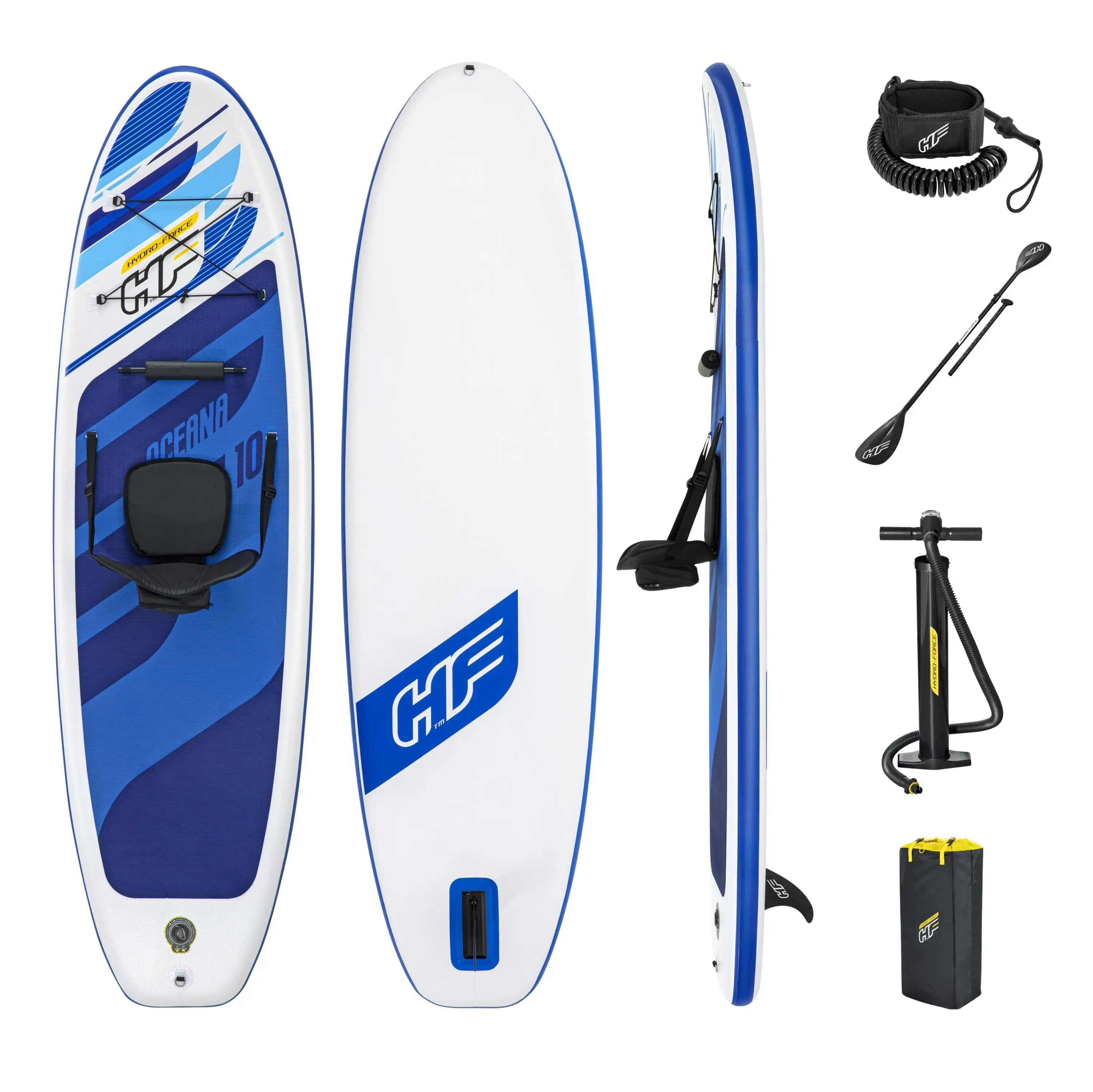 

Original Bestway 65350 3.05m Hydro-Force Aqua Cruise Tech Inflatable Stand-Up Paddleboard Set Floating Water Pad