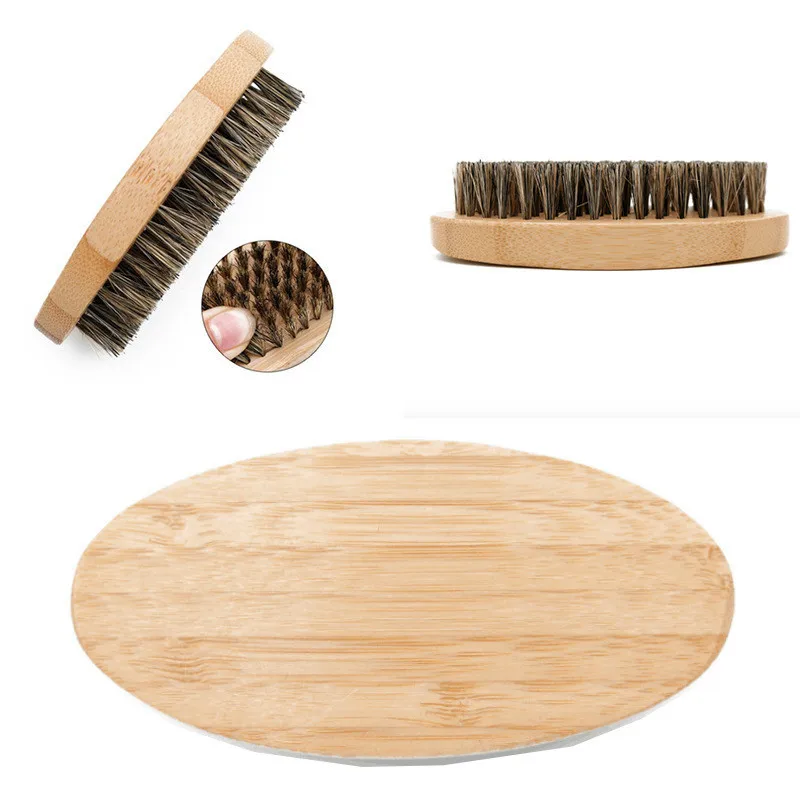 Новая мужская специальная овальная щетка для бороды с щетиной дикого кабана