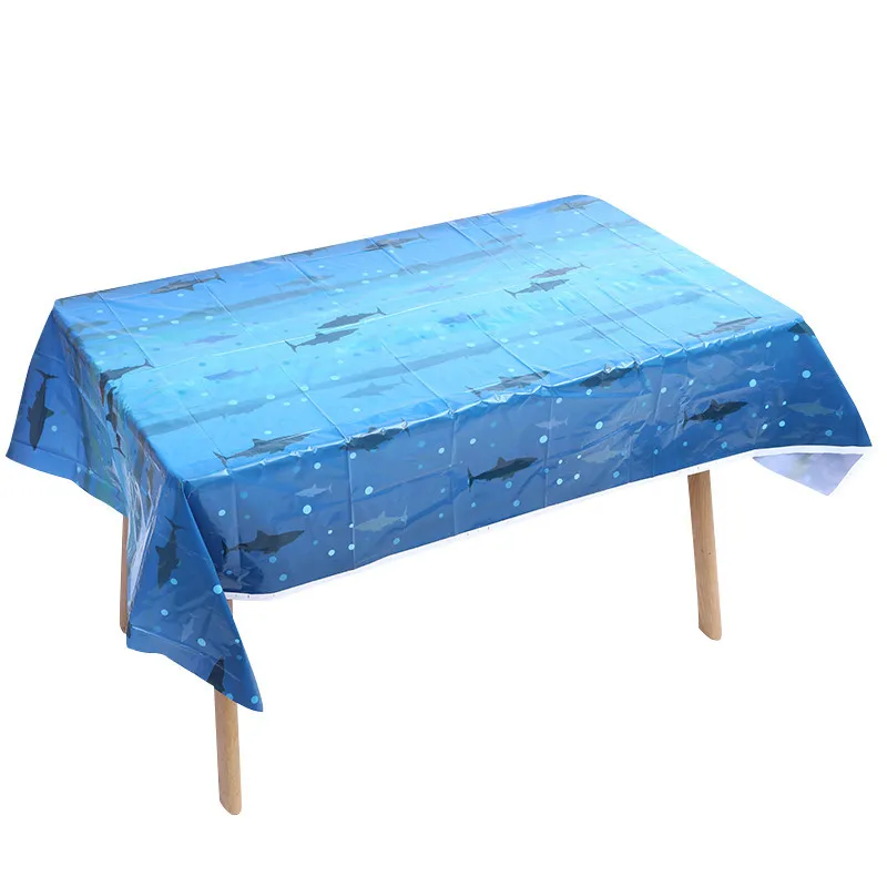 Одноразовая Скатерть в виде акулы праздничный набор для детского дня рождения