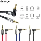 Кабель Essager Aux для динамика, аудиокабель 3,5 мм для автомобиля, адаптер для наушников, штекер-гнездо 3,5 мм, шнур для Samsung, Xiaomi